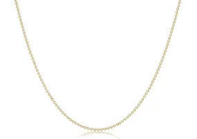 15" Choker Classic Beaded Chain Gold