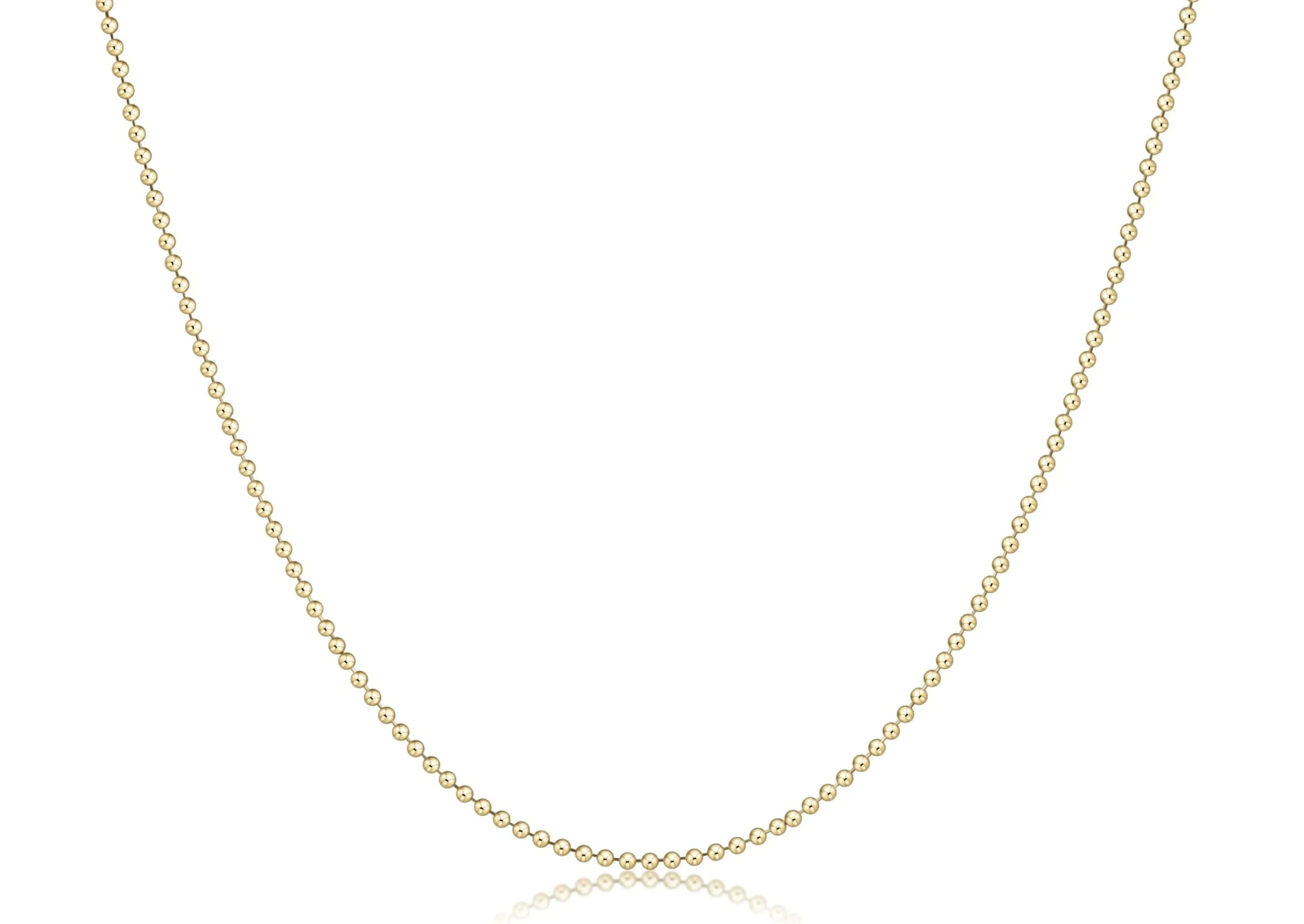 15" Choker Classic Beaded Chain Gold