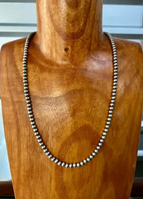 24” Inch 5mm Navajo Pearl Necklace