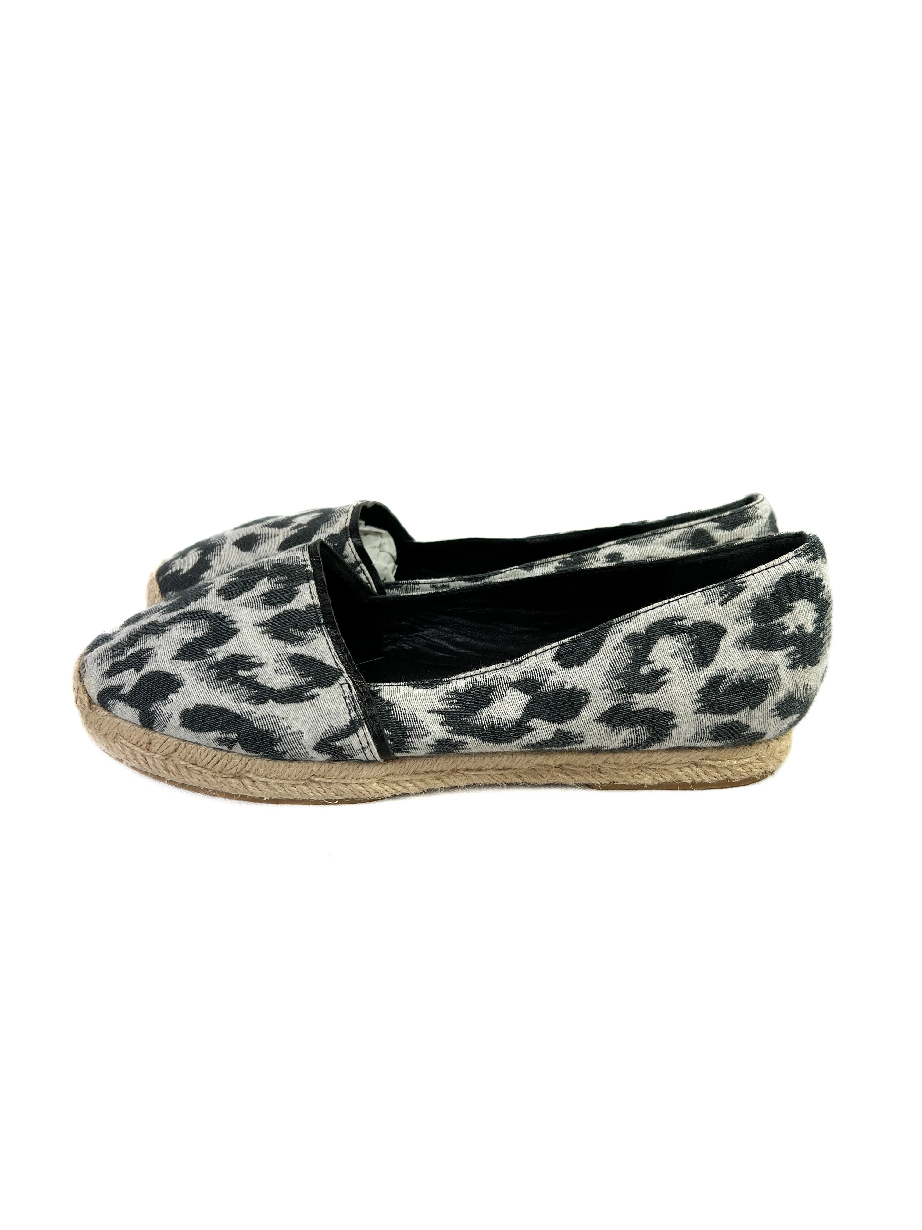 3.1 Phillip Lim gray leopard print espadrilles size 39