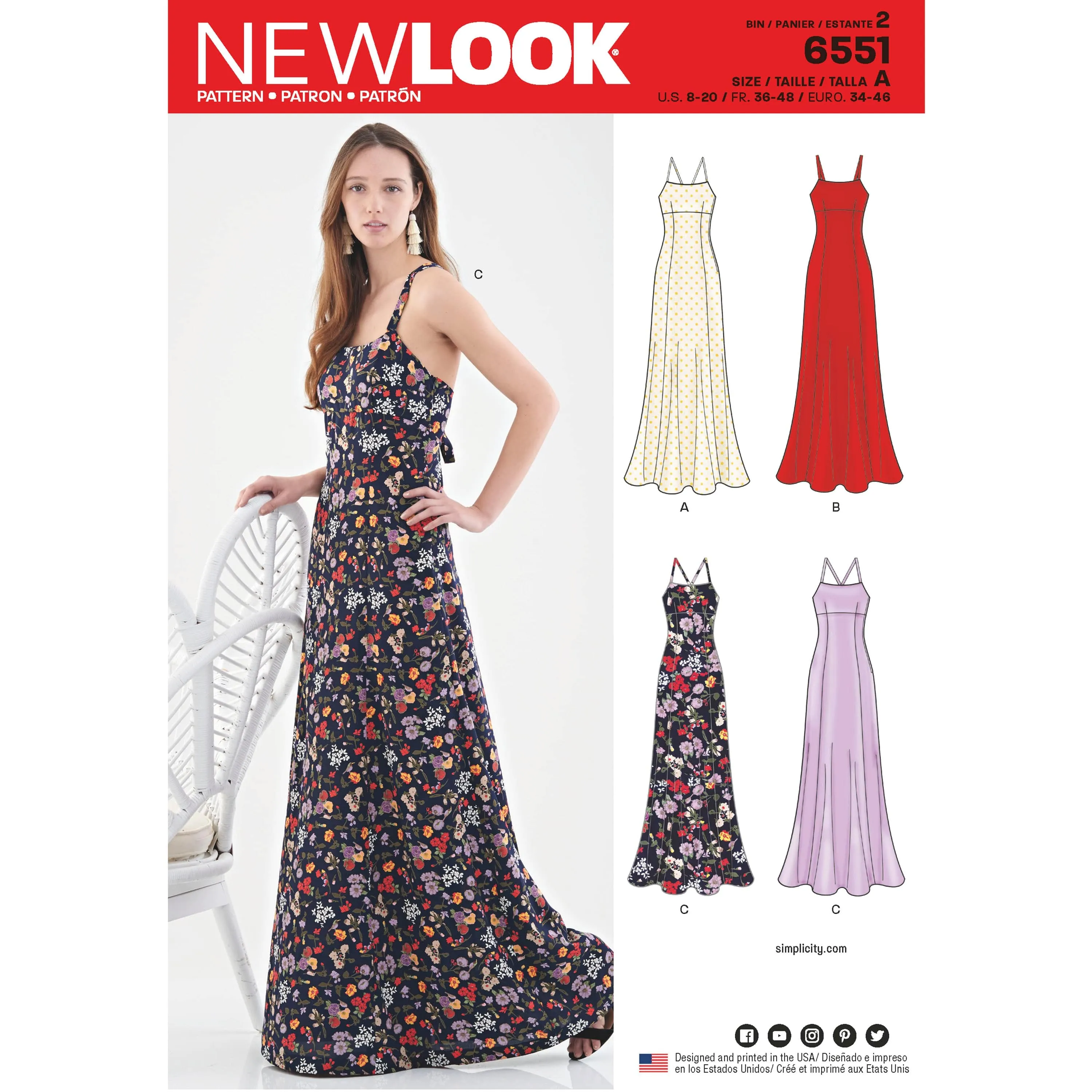 6551 New Look Pattern 6551 Women's Gown