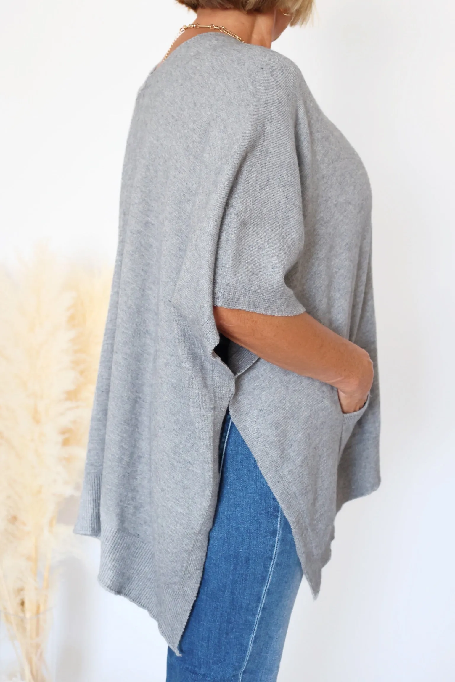 Alani Lightweight Cardigan - Mid Heather