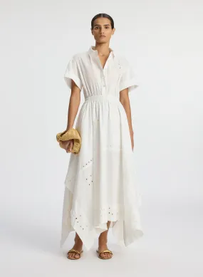 Amy Embroidered Poplin Shirtdress