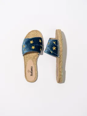 Artisanal Espadrille Slipper - Blue