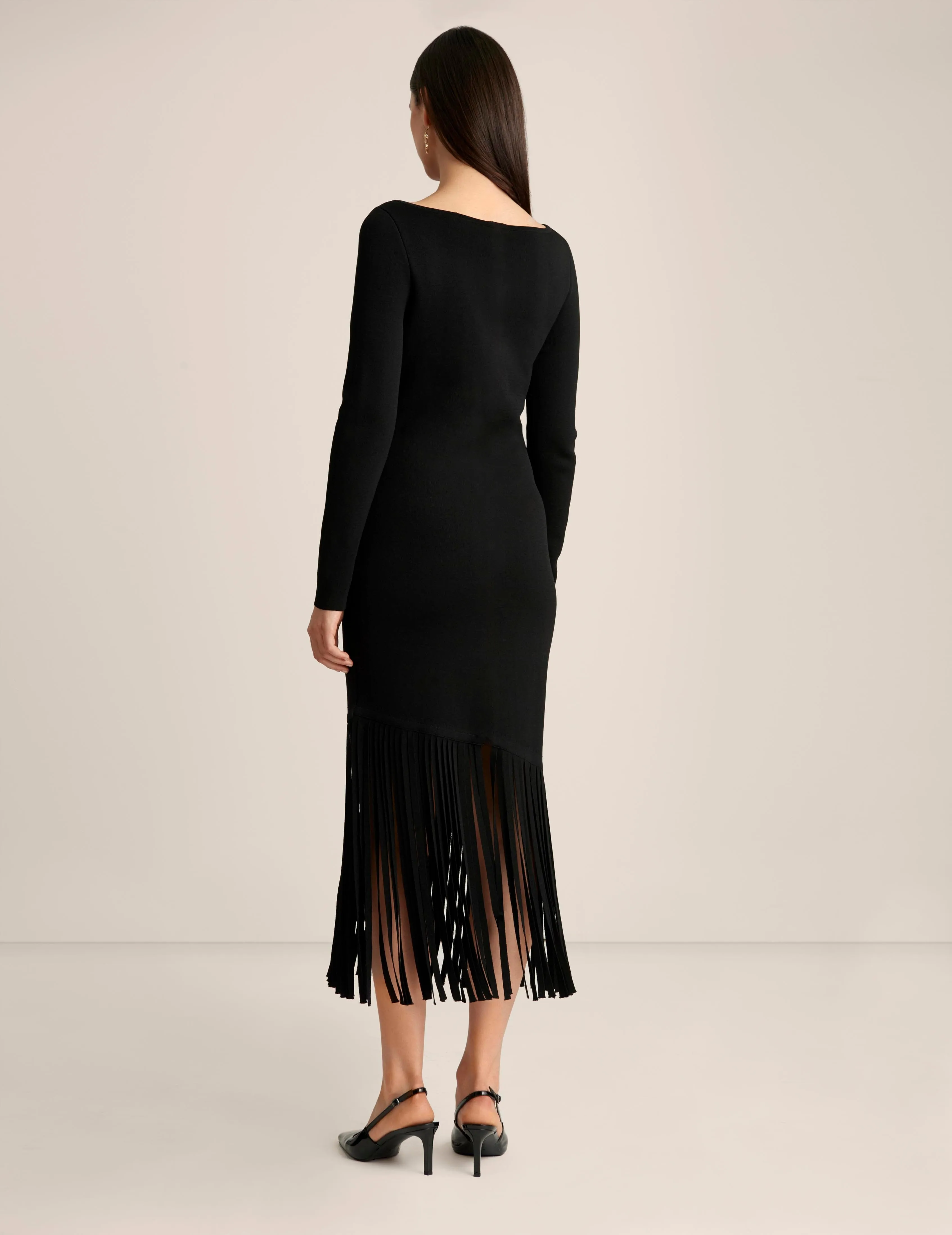 Asymmetric Fringe Dress - Sale