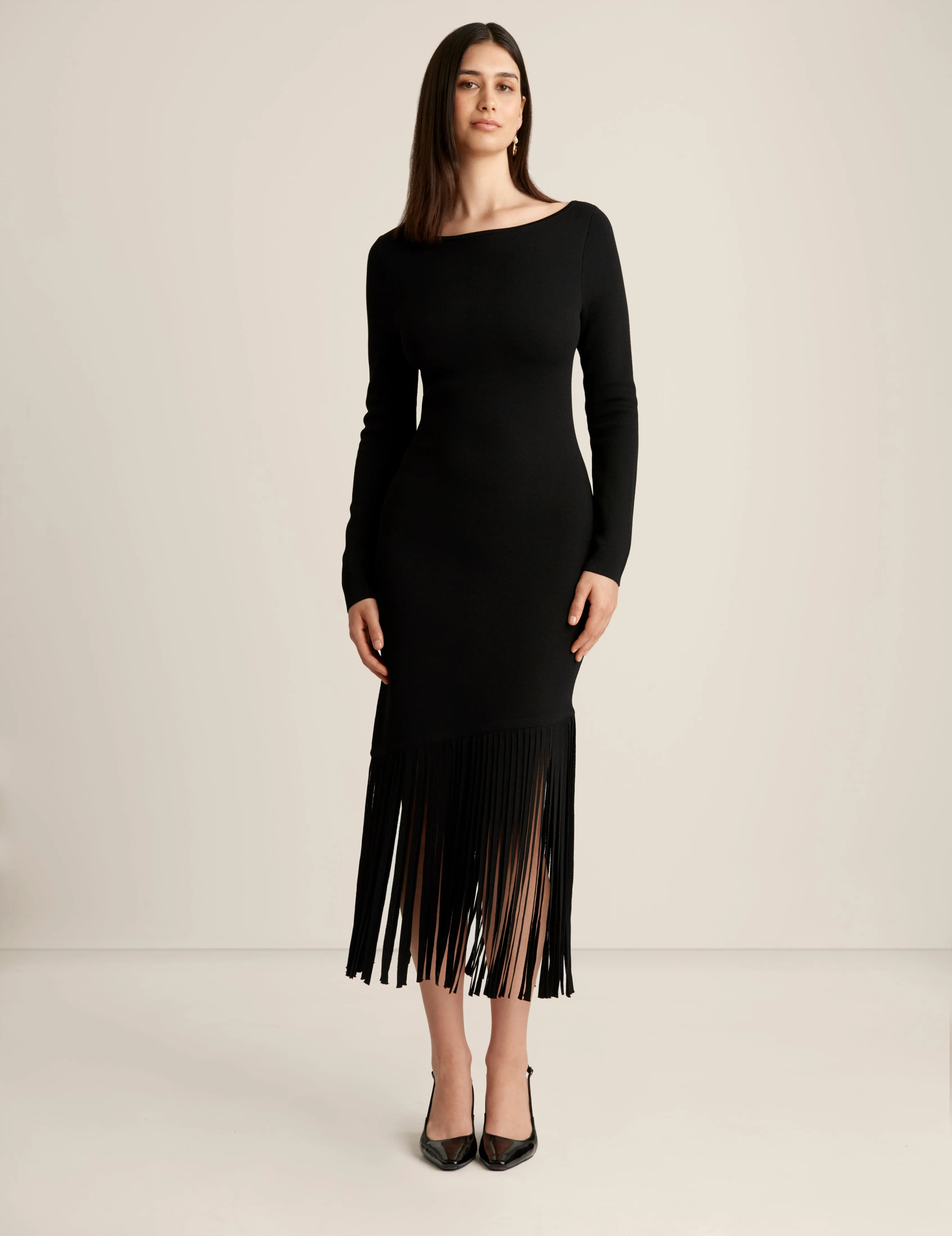 Asymmetric Fringe Dress - Sale