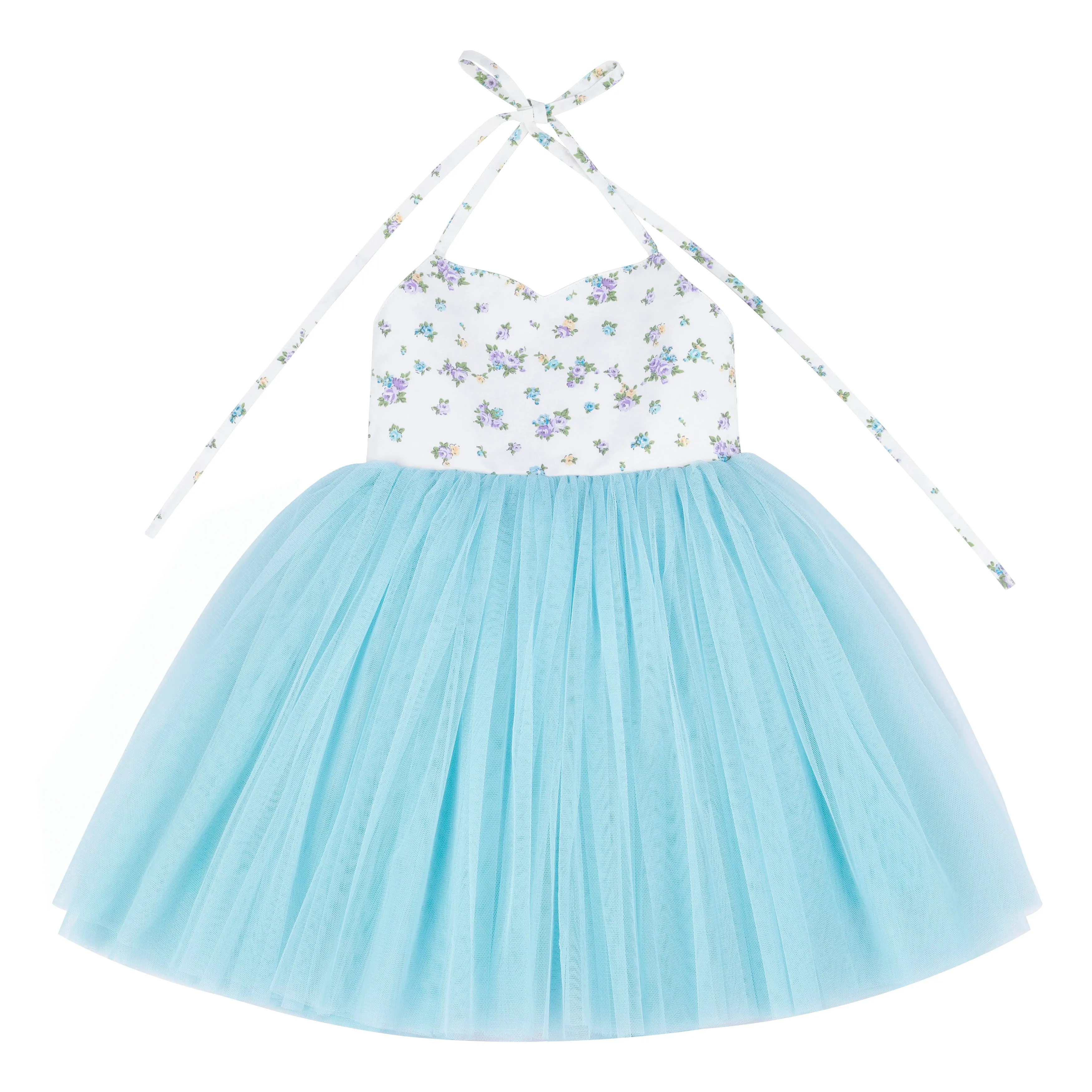 Baby Girls Dress Light Blue Toddler Tutu for Wedding Birthday Party