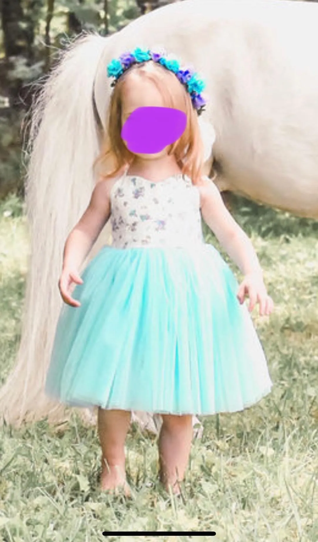 Baby Girls Dress Light Blue Toddler Tutu for Wedding Birthday Party