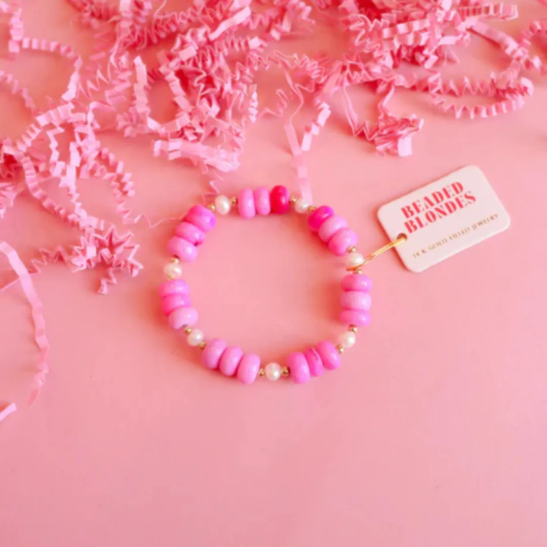 Beaded Blondes | Pink Skies Gemstone Bracelet