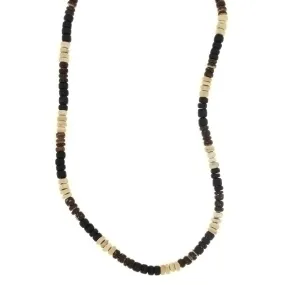 BEADED NATURAL SHELL PUKA HEISEI NECKLACE