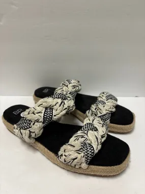 Black & White Sandals Flats Bp, Size 9.5