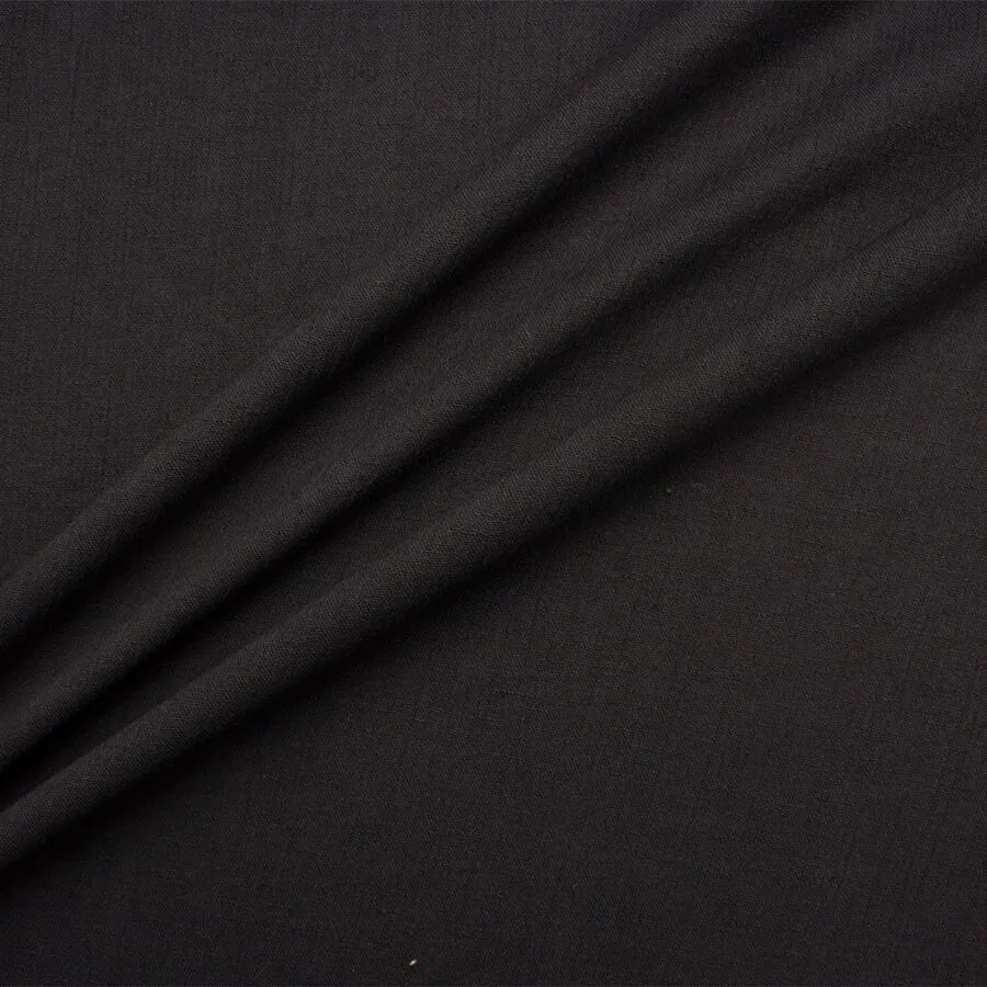 Black Crinkle Cotton/Linen Blend