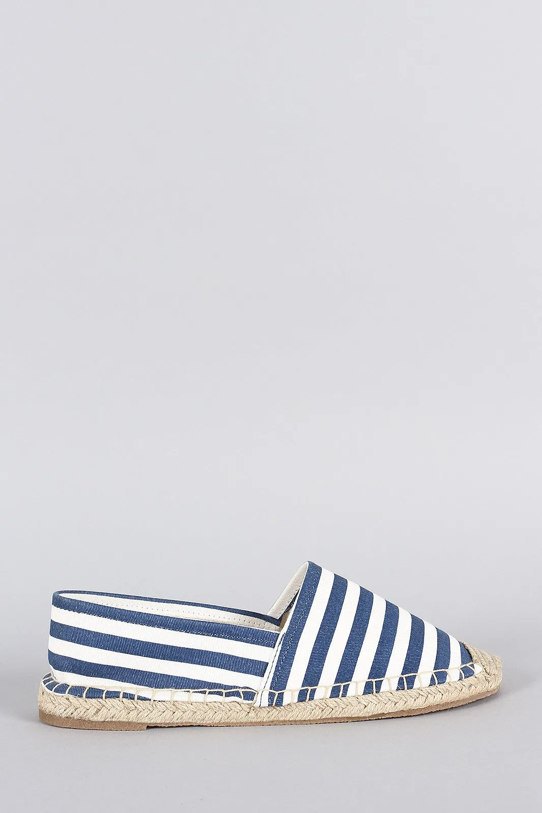 Breckelle Striped Espadrille Flat