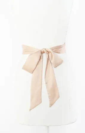 Bridesmaid Sash ~ Champagne Luxe Satin