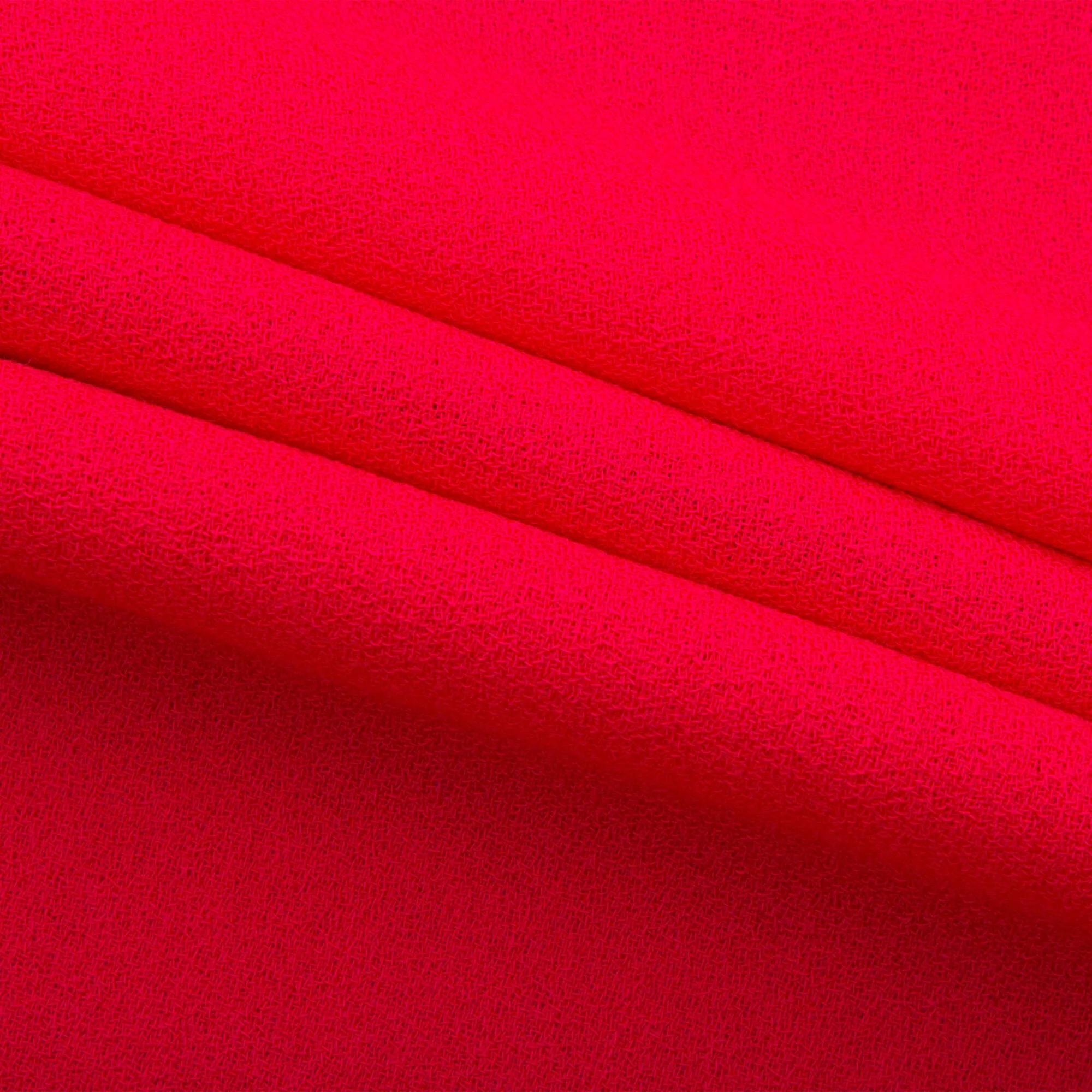 Bright Pink Single Wool Crêpe