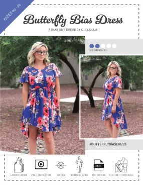 Butterfly Bias Cut Dress