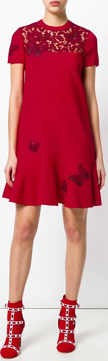 Butterfly Embroidered Dress