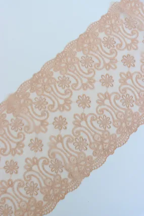 Chai 7.5" Wide Embroidered Lace Trim