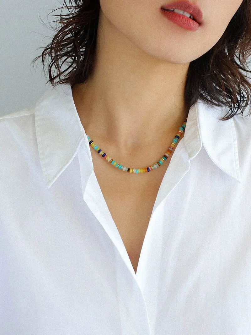 Colorful Stone Beaded Necklaces