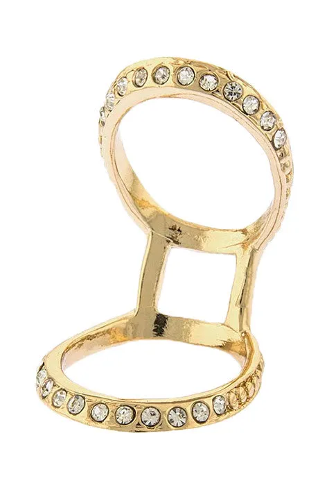 Crystal Encrusted Double Ring