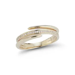 Dana Rebecca Designs Reese Brooklyn Knife-Edge Wrap Ring - Yellow Gold