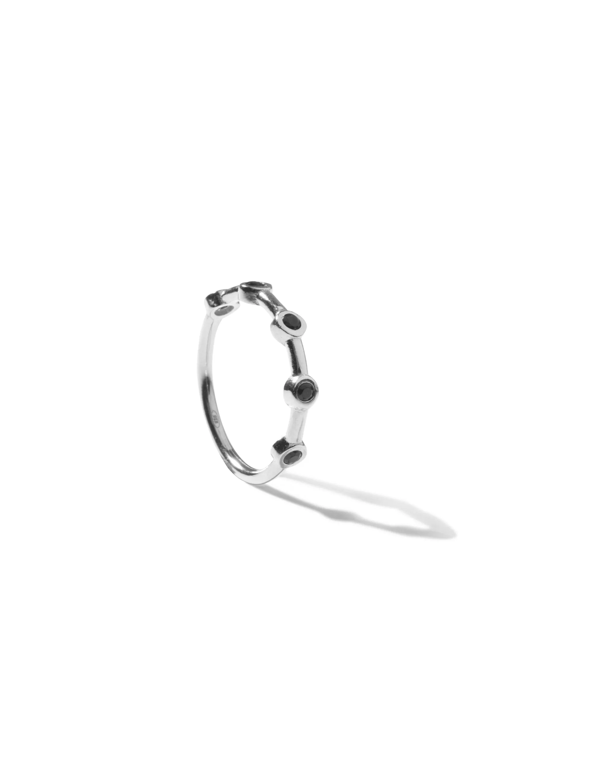 Demi Onyx Ring <br> Silver