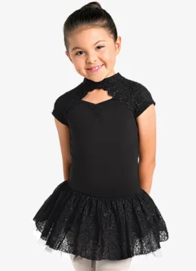 Embroidered Bolero Short Sleeve Ballet Tutu Dress -- Pink 7028