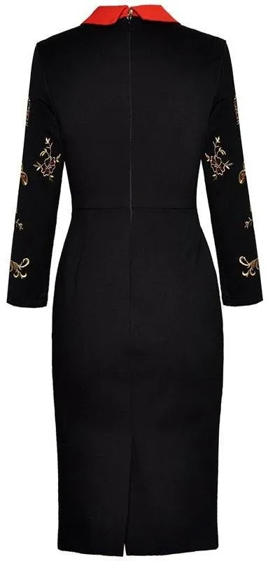 Embroidered Fitted Dress