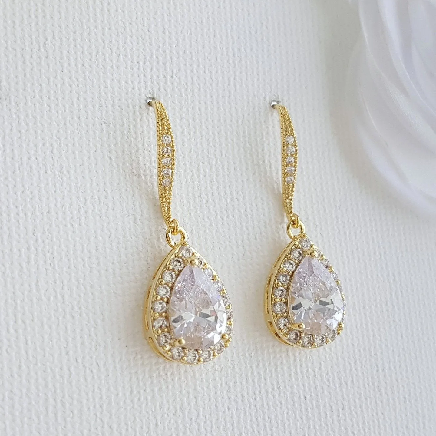 Gold Dangle Earrings-Emma