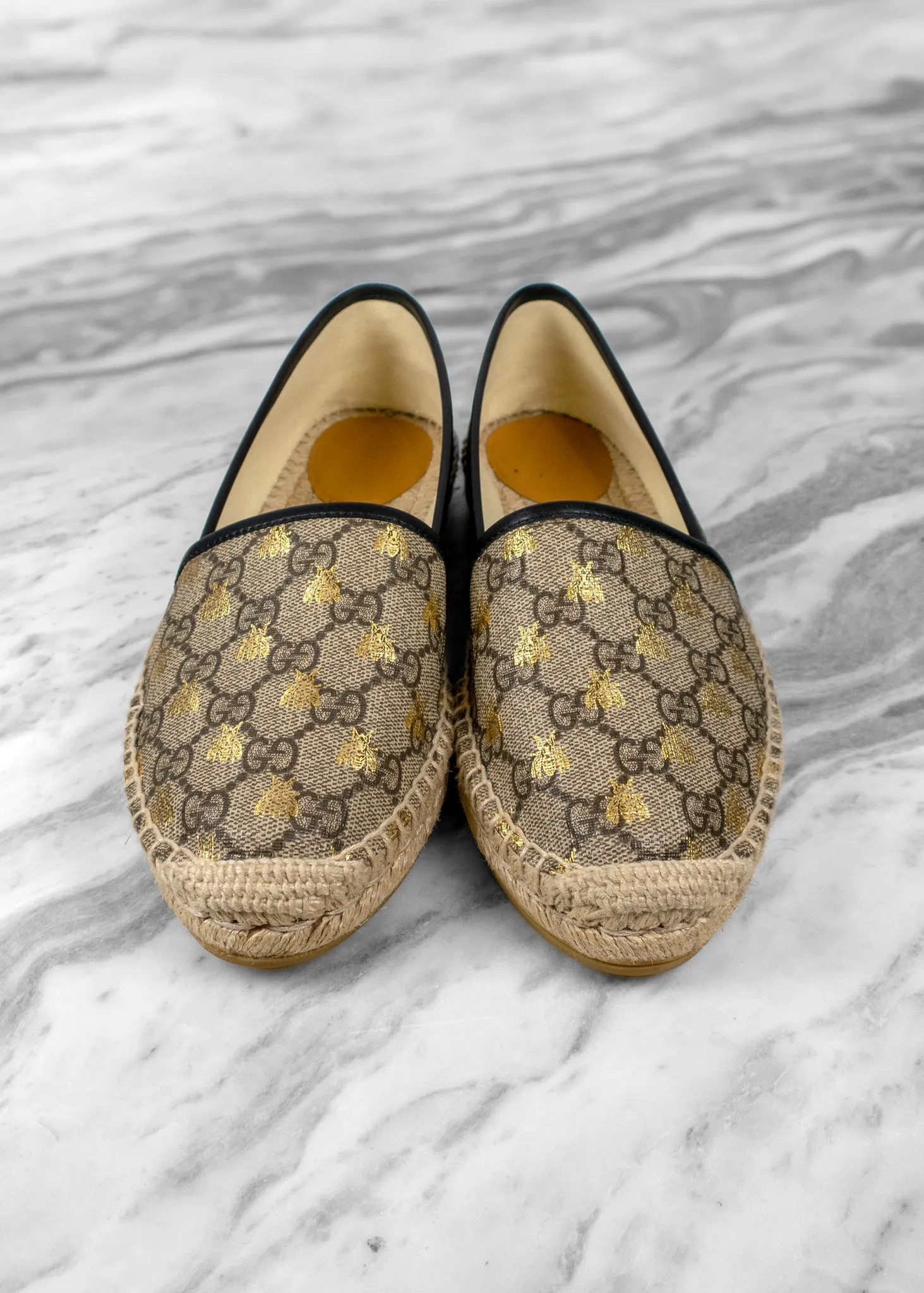 Gucci Pilar GG Supreme Canvas Espadrille Flats