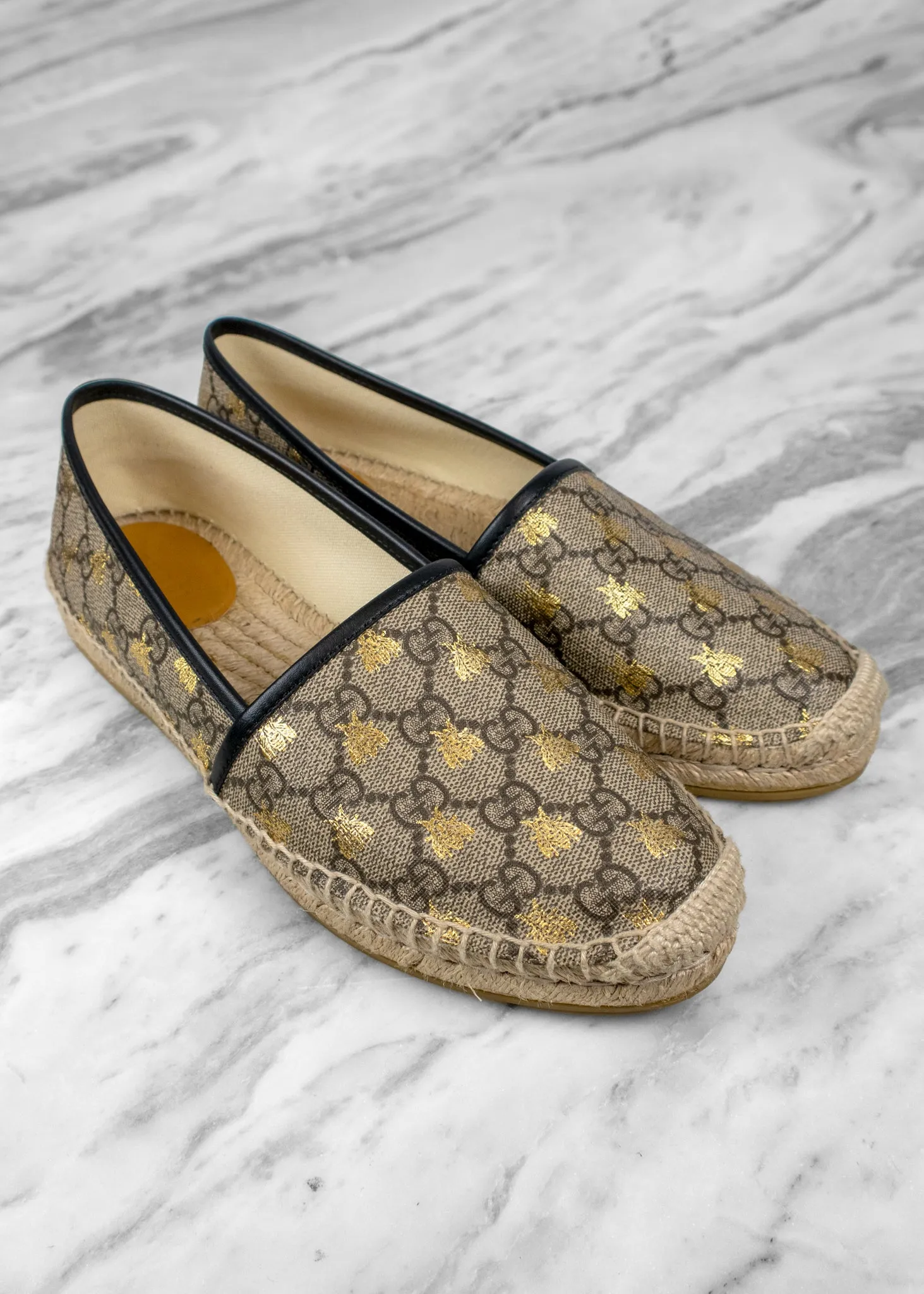 Gucci Pilar GG Supreme Canvas Espadrille Flats