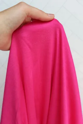 Hot Pink Rayon Slub Jersey