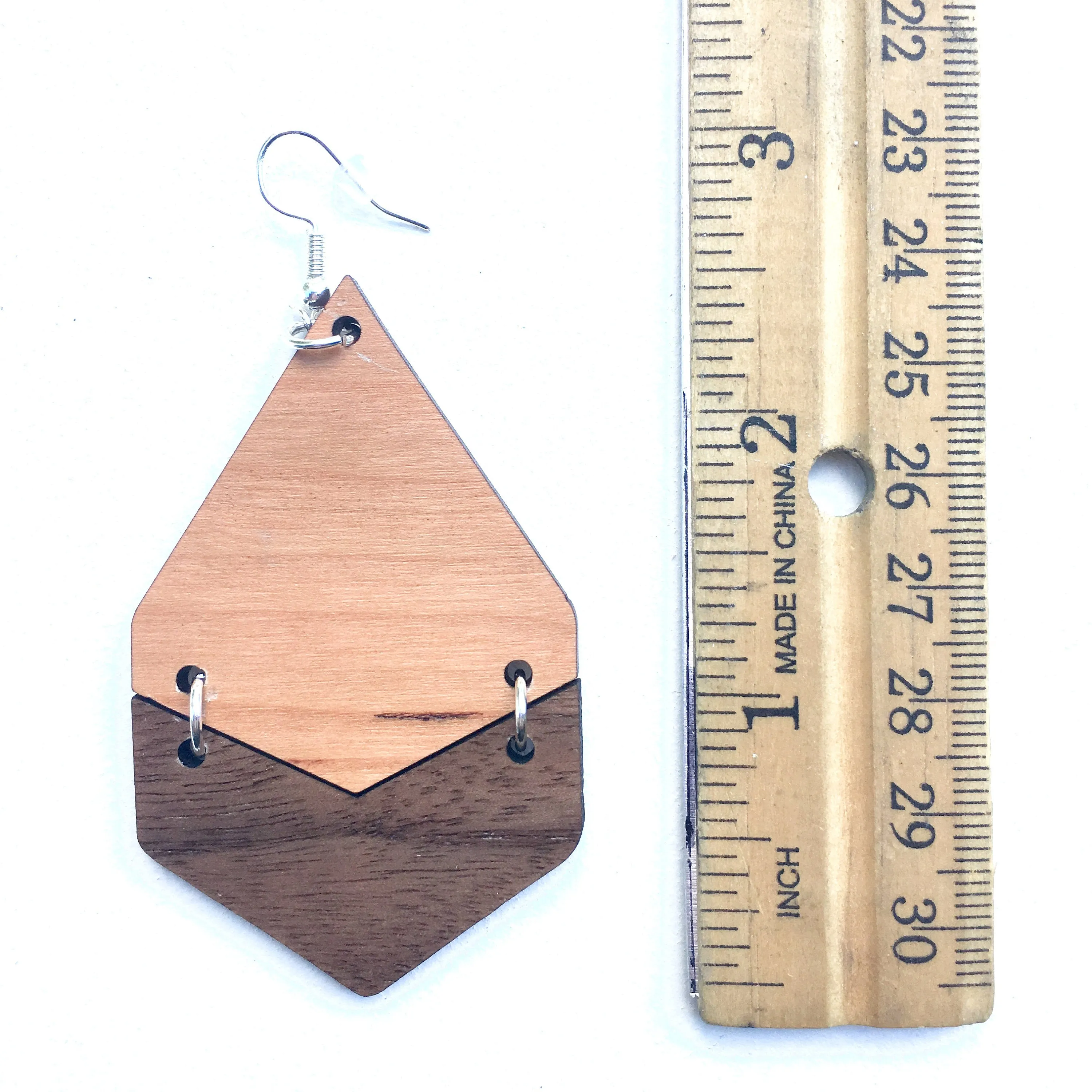 Large Geometric Dangle Earrings, Free Shipping, Light Weight Earrings, Birthday Gift for a Friend