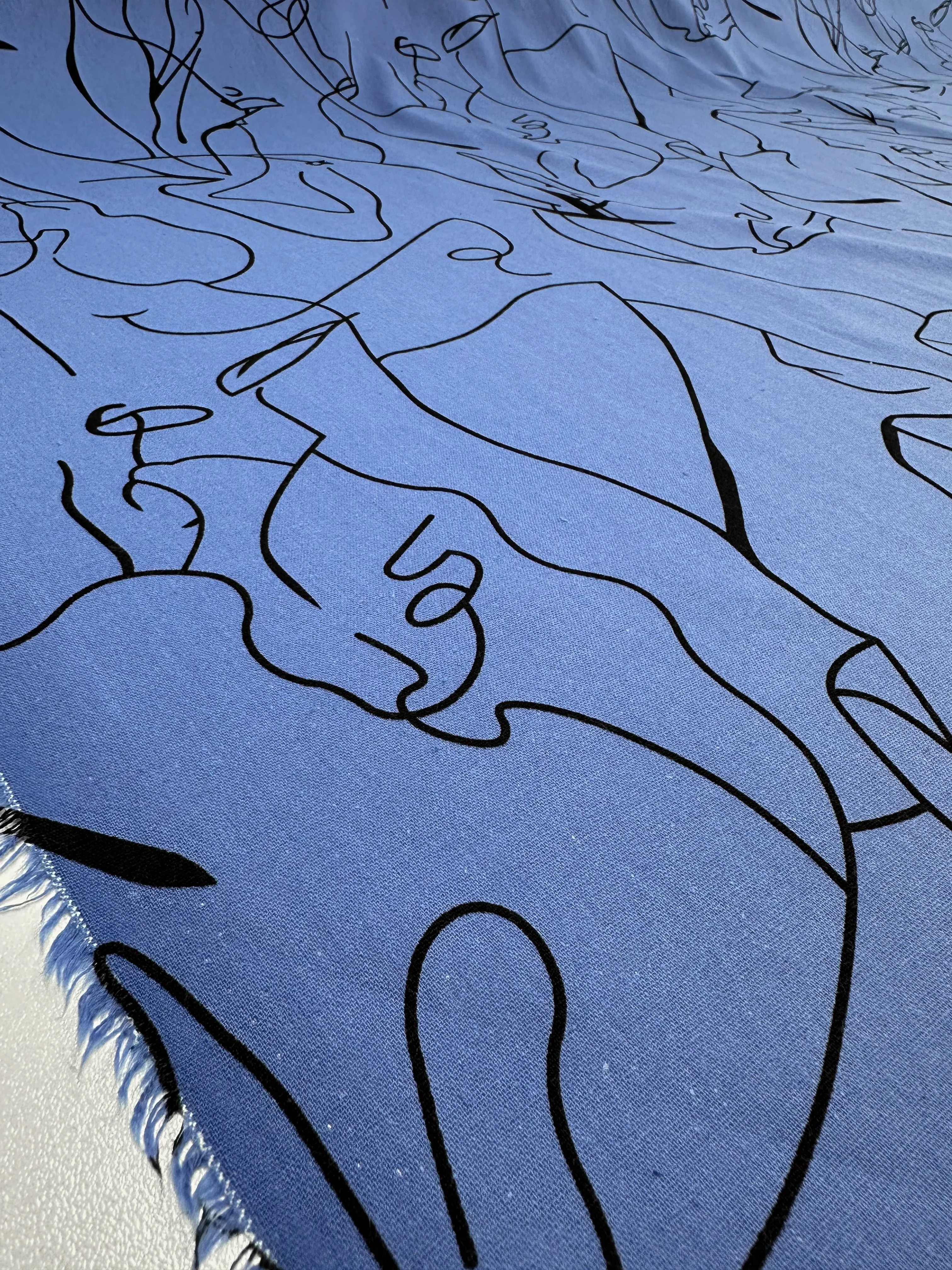 Linen Blend - Blue Yonder - 147cm