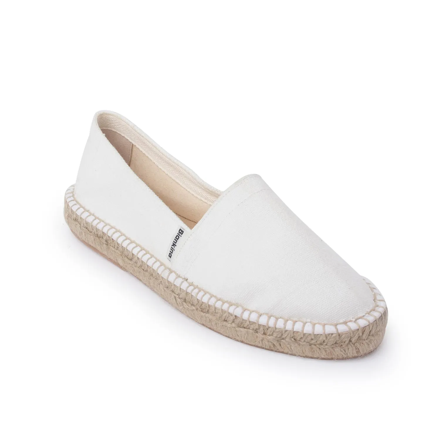 Mila Sustainable, Eco Friendly, Vegan Canvas Espadrille Flats - White