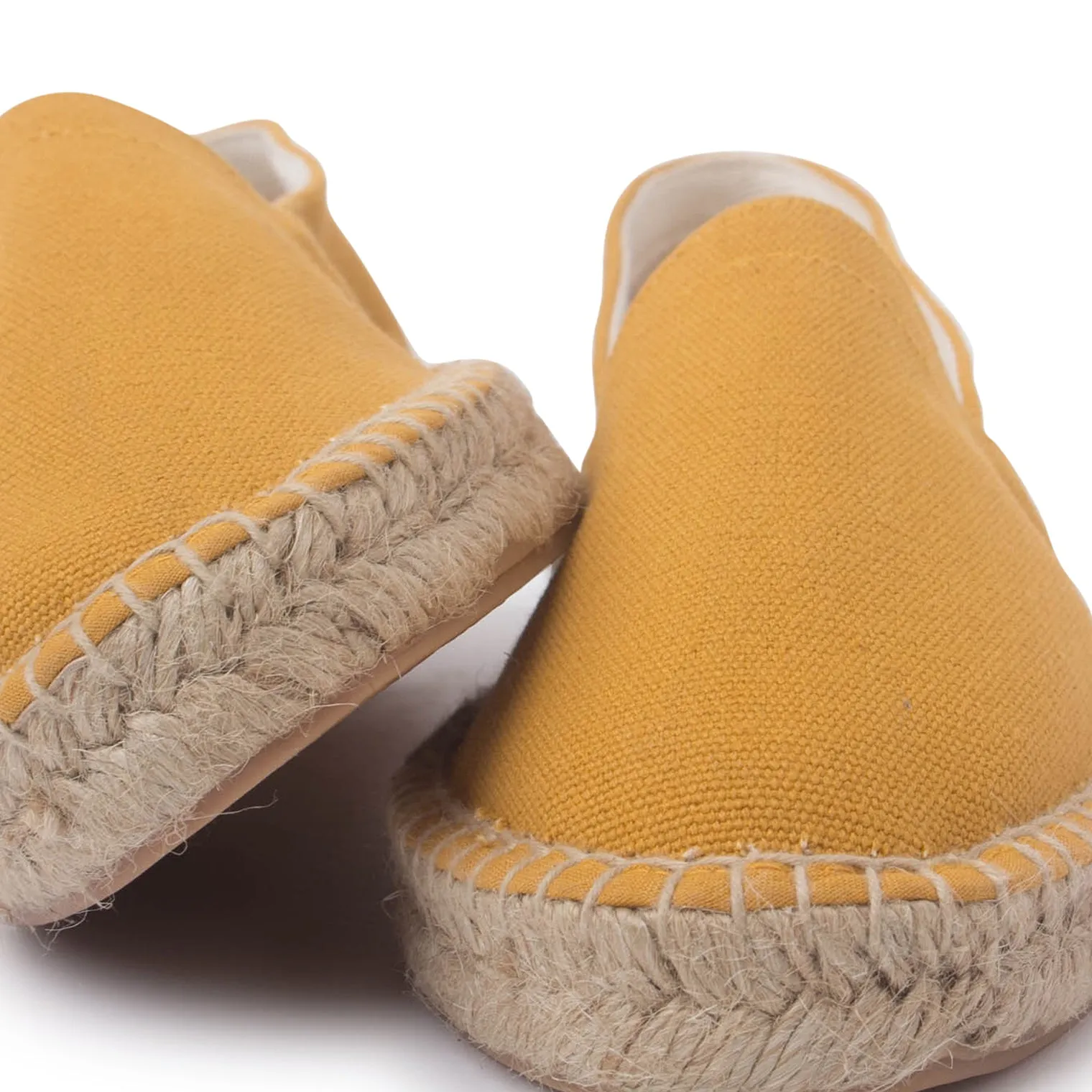 Mila Sustainable, Eco Friendly, Vegan Canvas Espadrille Flats - Yellow