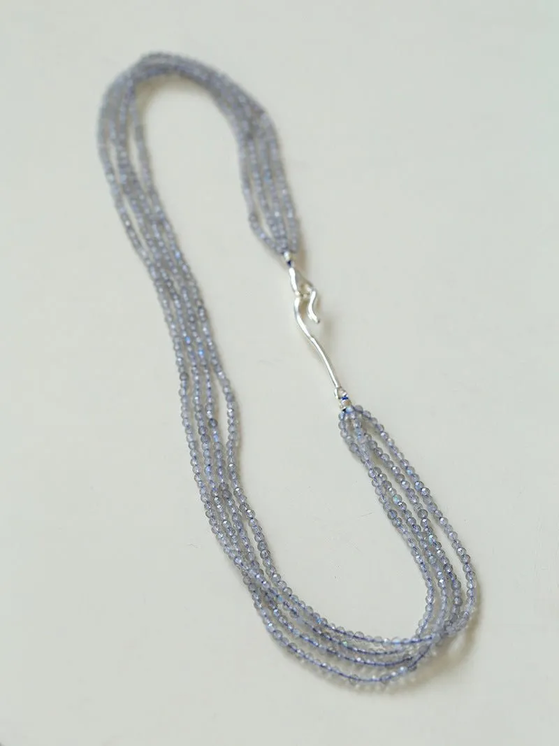 Multi-Layered Mini Labradorite Beaded Necklace