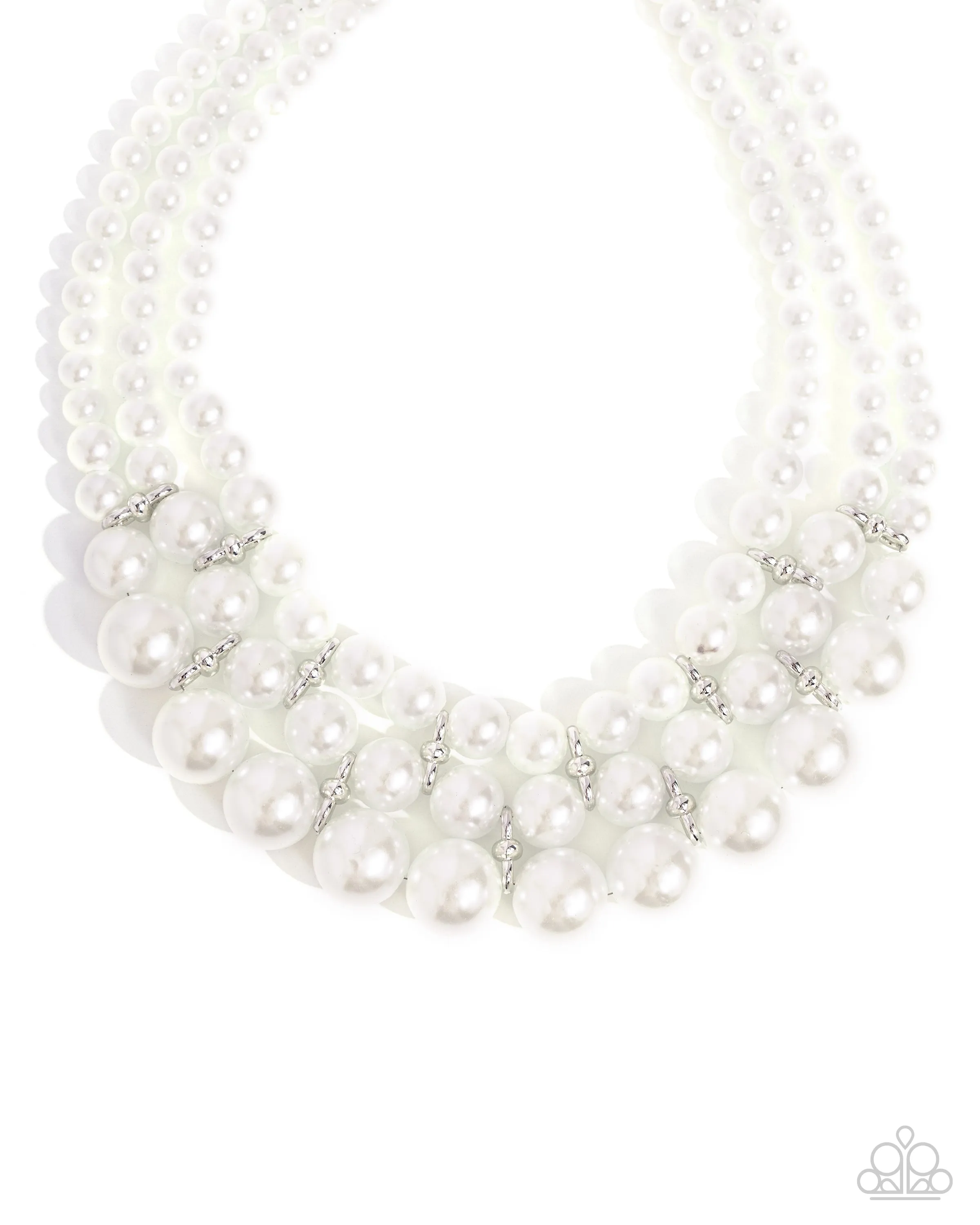 Necklaces Glossy Gala - White