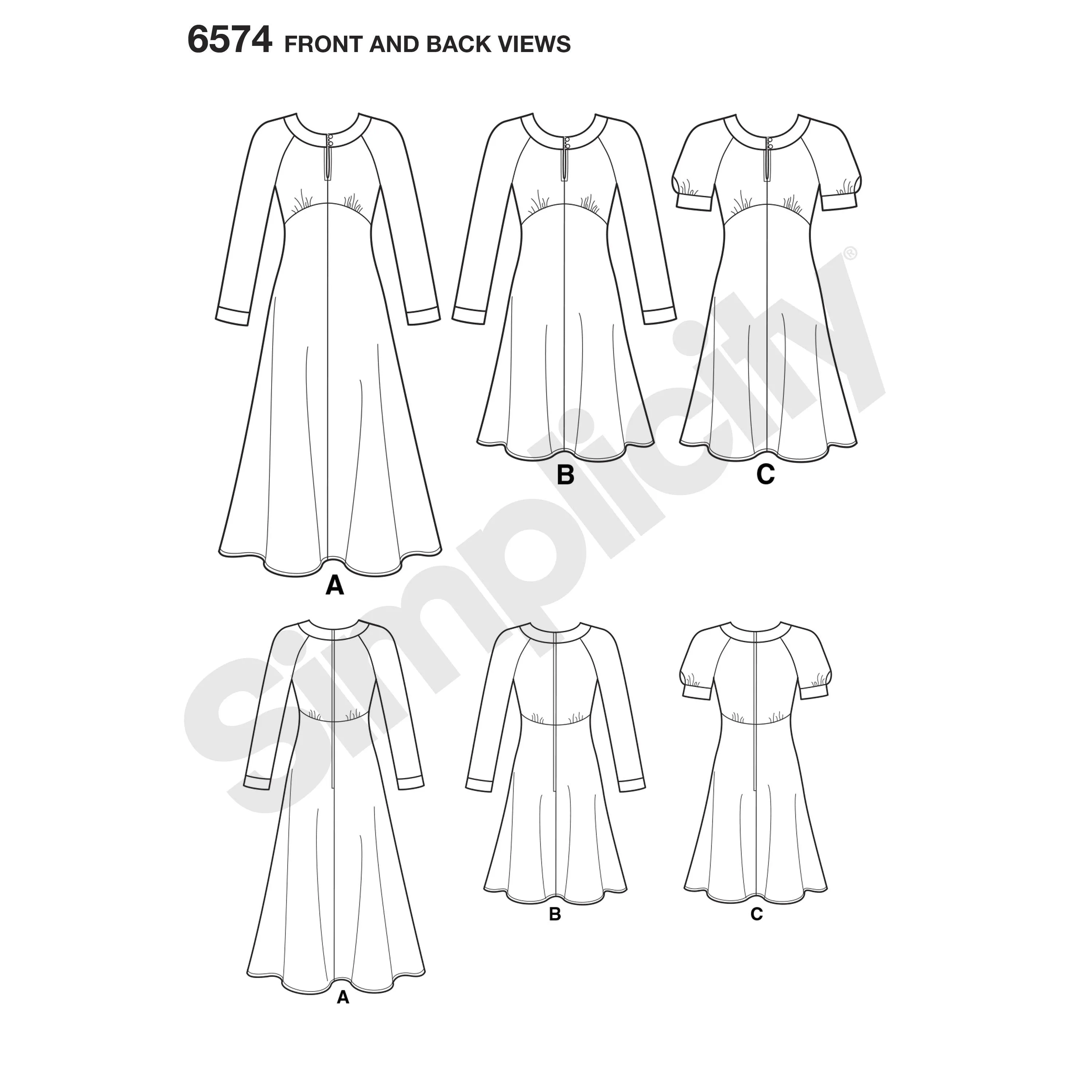 NL6574 Misses' Dresses sewing pattern