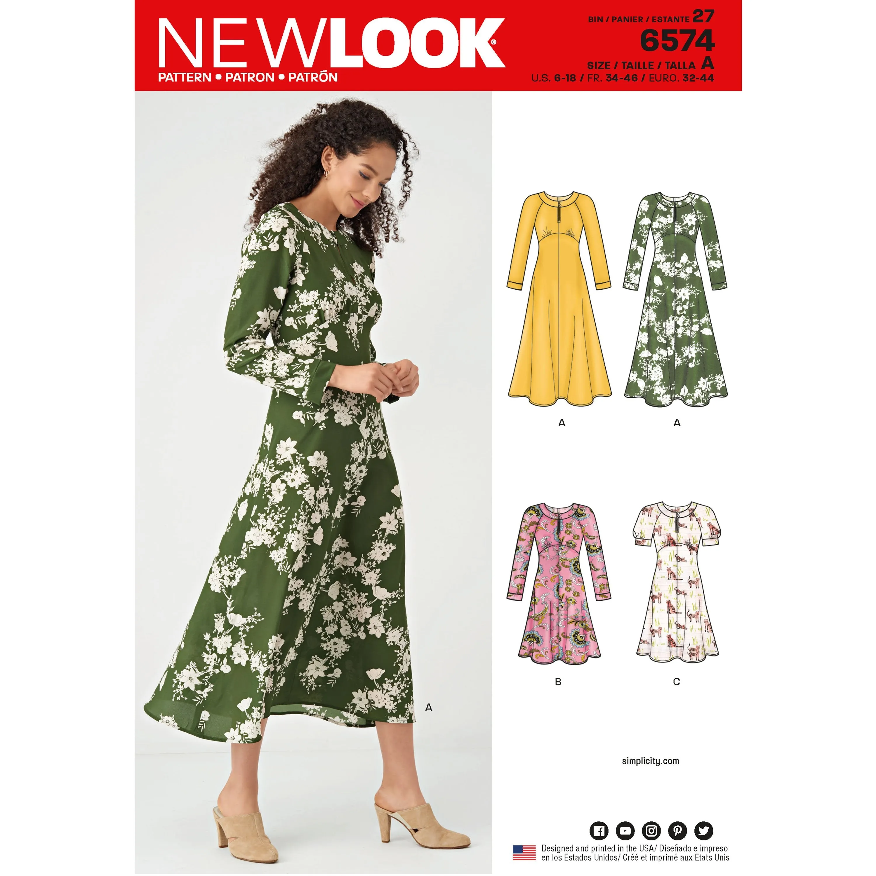 NL6574 Misses' Dresses sewing pattern