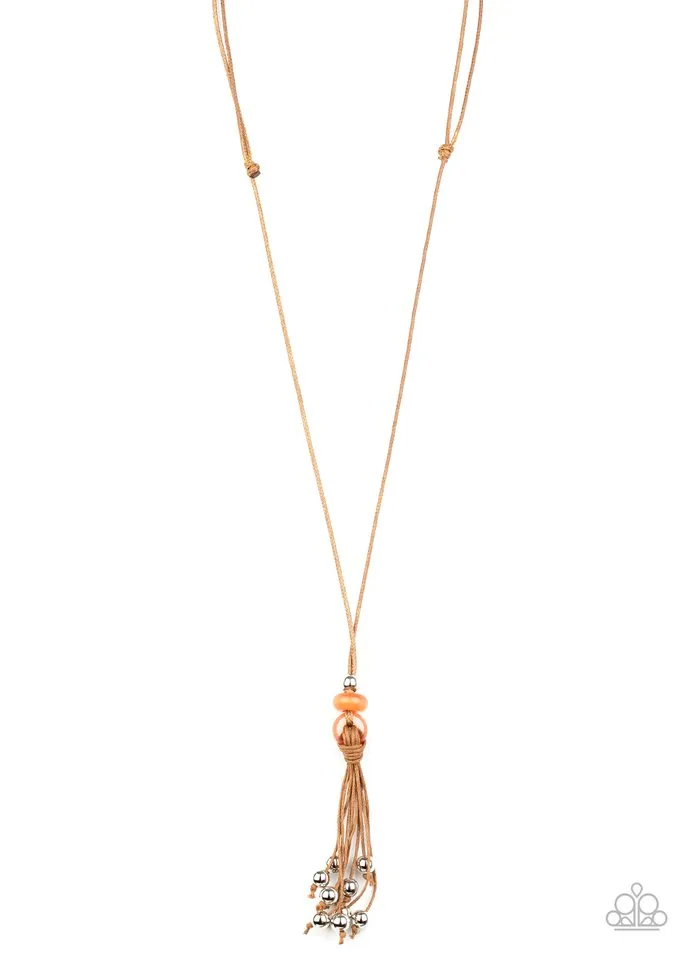 Paparazzi Necklace ~ Ocean Child - Orange