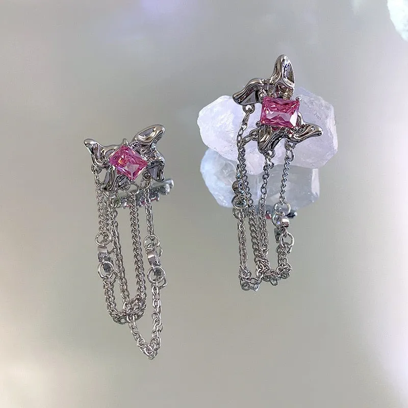 Pink Princess Dangle Earrings