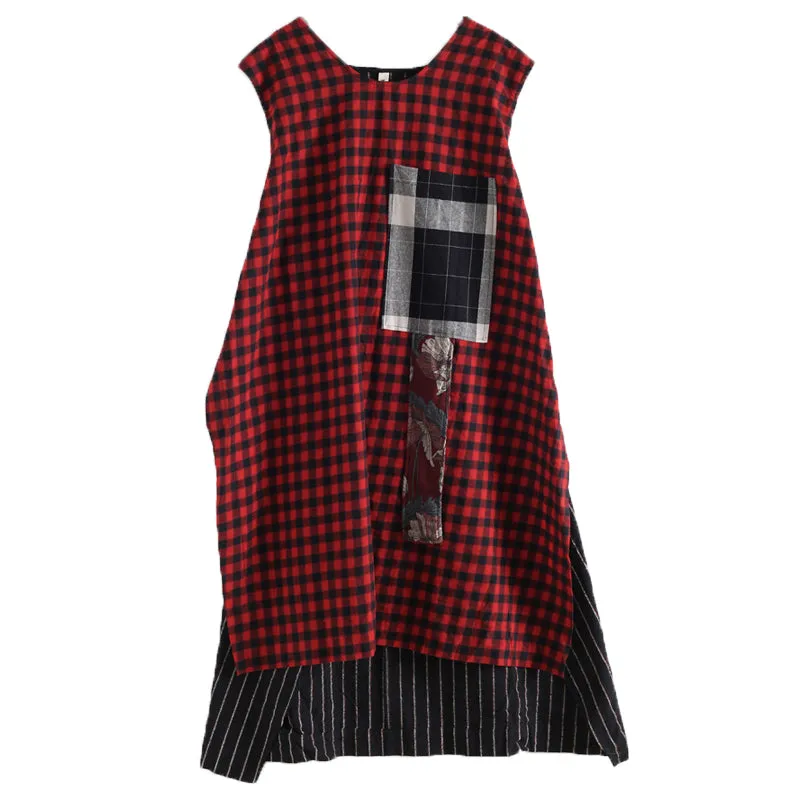 Plaid casual summer Women Dresses long Strap women dresses AMT962326