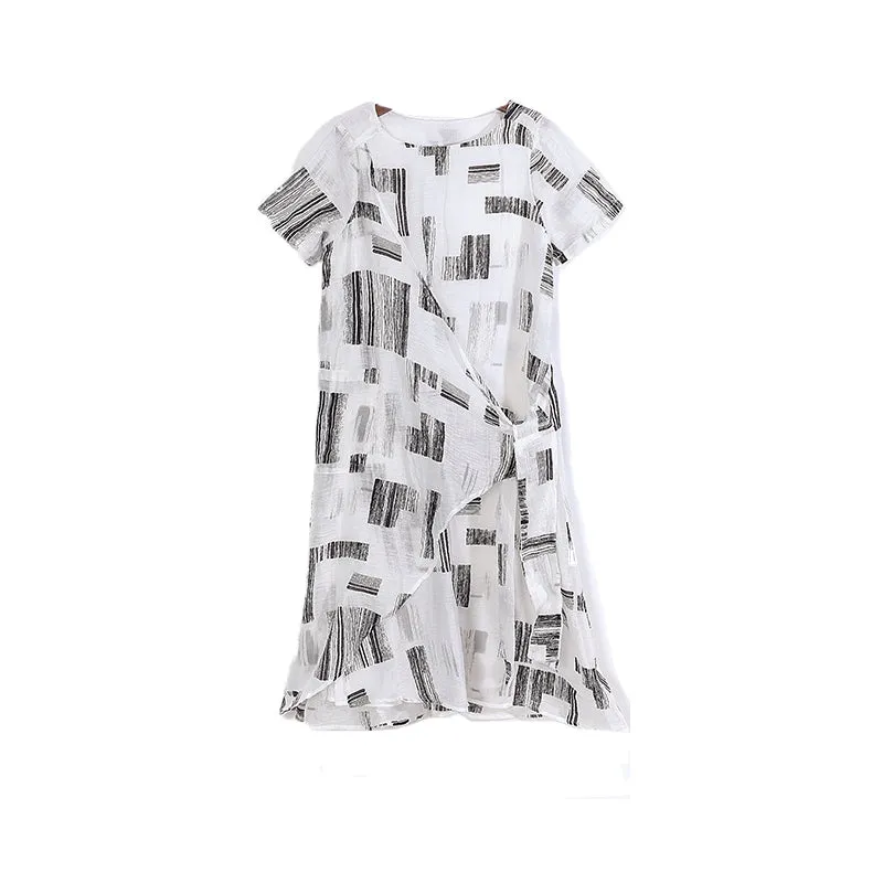 Print casual summer Women Dresses long Knot women dresses AMT962327