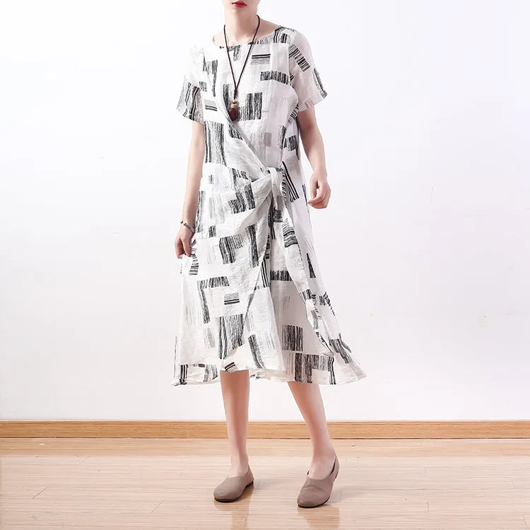 Print casual summer Women Dresses long Knot women dresses AMT962327