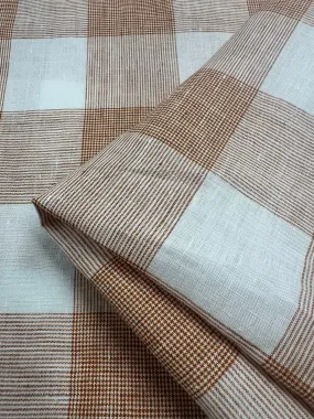 Pure Linen - Copper Check - 145cm