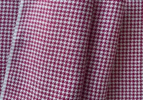 Raspberry Punch & White Hounds-Tooth Linen (Made in Poland)