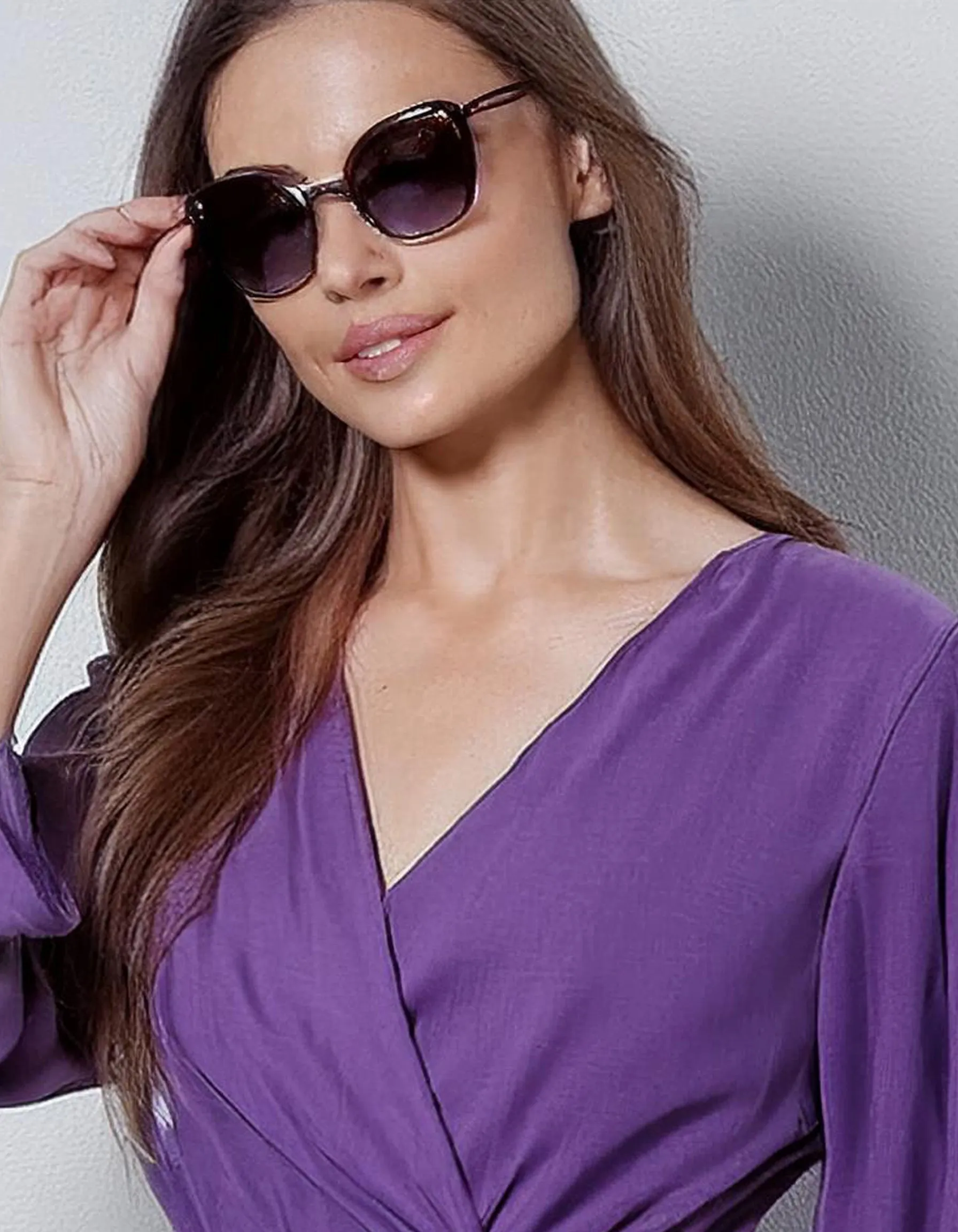 Royal Purple Luxe Wrap Dress