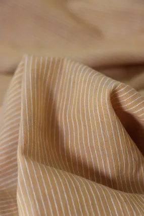 Tan & Ivory Vertical Pinstripe Handwoven Lightweight Cotton