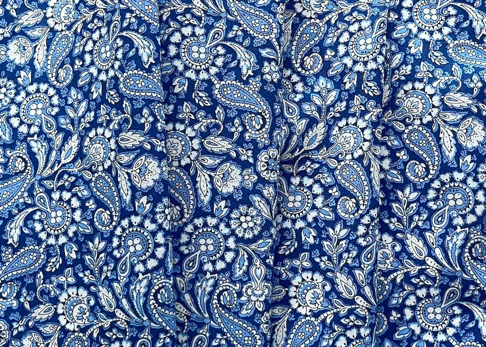 Theodore Manor Cornflower Blue Liberty of London Tana Cotton Lawn (Made in Italy)